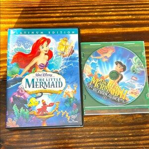 The Little Mermaid 2 disc special edition DVDS, and The Little Mermaid 2 DVD